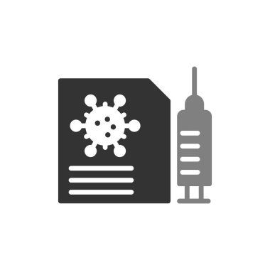 Aşılama basit simgesi, vektör illüstrasyonu