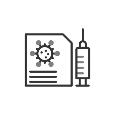 Aşılama basit simgesi, vektör illüstrasyonu