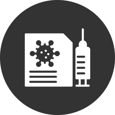 Aşılama basit simgesi, vektör illüstrasyonu