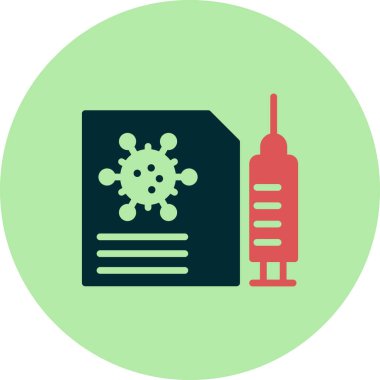 Aşılama basit simgesi, vektör illüstrasyonu