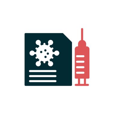 Aşılama basit simgesi, vektör illüstrasyonu