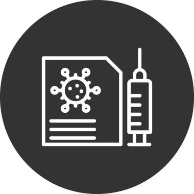 Aşılama modern simgesinin vektör illüstrasyonu