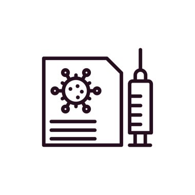 Aşılama modern simgesinin vektör illüstrasyonu