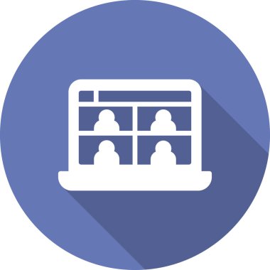 Modern Görüntü Konferansı simgesinin vektör illüstrasyonu