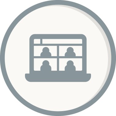 Modern Görüntü Konferansı simgesinin vektör illüstrasyonu