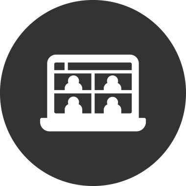 Modern Görüntü Konferansı simgesinin vektör illüstrasyonu