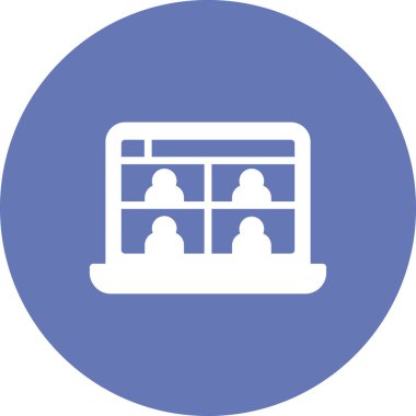 Modern Görüntü Konferansı simgesinin vektör illüstrasyonu