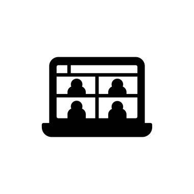 Modern Görüntü Konferansı simgesinin vektör illüstrasyonu