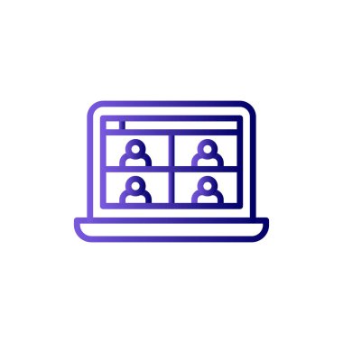 Modern Görüntü Konferansı simgesinin vektör illüstrasyonu