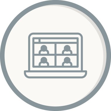 Modern Görüntü Konferansı simgesinin vektör illüstrasyonu