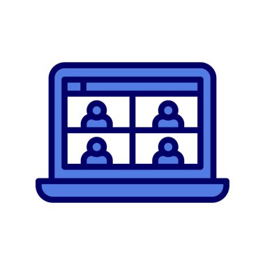 Modern Görüntü Konferansı simgesinin vektör illüstrasyonu