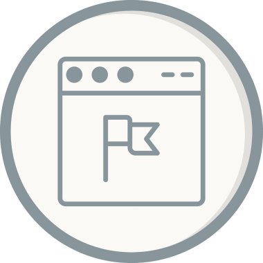 Web tarayıcı simgesi, vektör illüstrasyon tasarımı