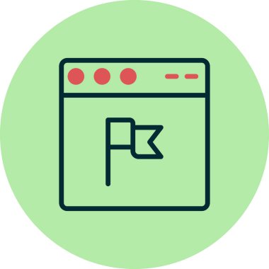 Web tarayıcı simgesi, vektör illüstrasyon tasarımı