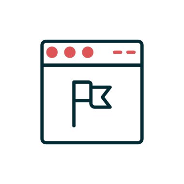 Web tarayıcı simgesi, vektör illüstrasyon tasarımı