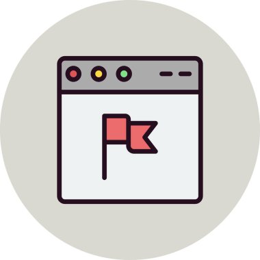 Web tarayıcı simgesi, vektör illüstrasyon tasarımı