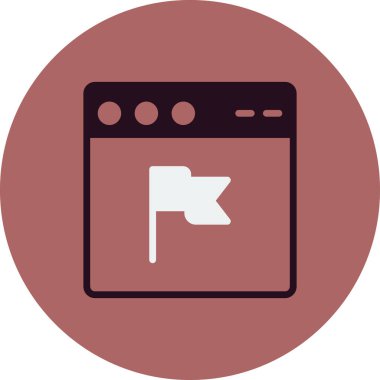 Web tarayıcı simgesi, vektör illüstrasyon tasarımı