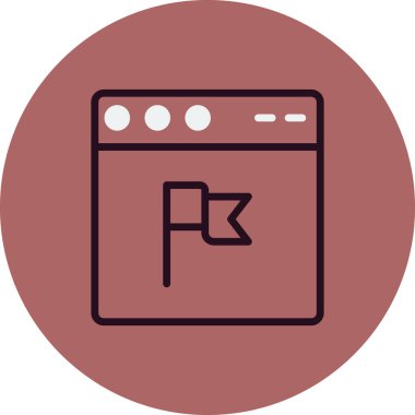 Web tarayıcı simgesi, vektör illüstrasyon tasarımı