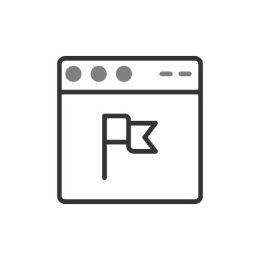 Web tarayıcı simgesi, vektör illüstrasyon tasarımı