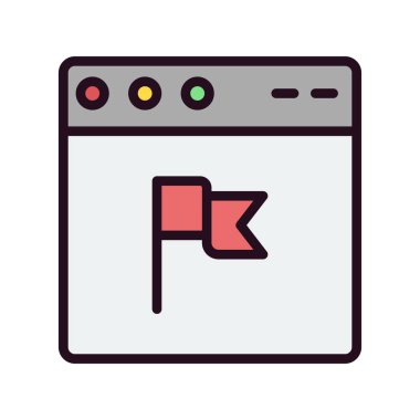 Web tarayıcı simgesi, vektör illüstrasyon tasarımı