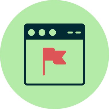 Web tarayıcı simgesi, vektör illüstrasyon tasarımı