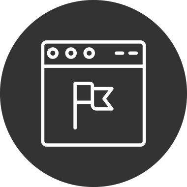 Web tarayıcı simgesi, vektör illüstrasyon tasarımı