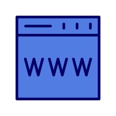 Web sayfası simgesi, basit vektör illüstrasyonu