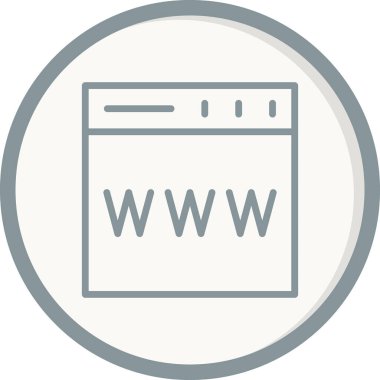 Web sayfası simgesi, basit vektör illüstrasyonu