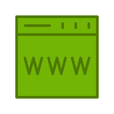 Web sayfası simgesi, basit vektör illüstrasyonu