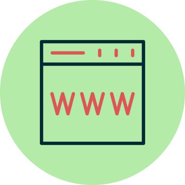 Web sayfası simgesi, basit vektör illüstrasyonu