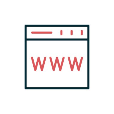 Web sayfası simgesi, basit vektör illüstrasyonu