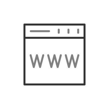 Web sayfası simgesi, basit vektör illüstrasyonu