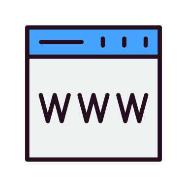 Web sayfası simgesi, basit vektör illüstrasyonu