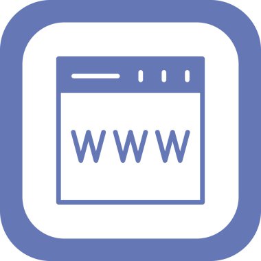 web page icon, simple vector illustration
