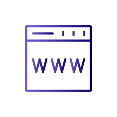 Web sayfası simgesi, basit vektör illüstrasyonu