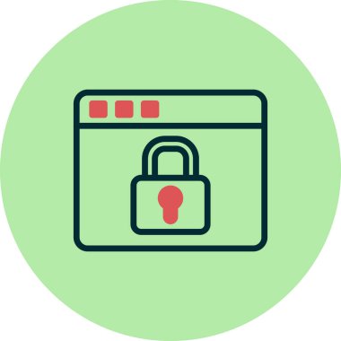 Basit web arayüzü simgesi, vektör illüstrasyonu