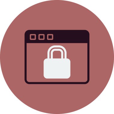 Basit web arayüzü simgesi, vektör illüstrasyonu