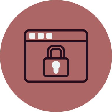 Basit web arayüzü simgesi, vektör illüstrasyonu