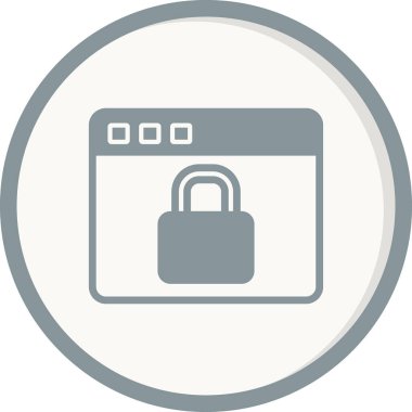 Basit web arayüzü simgesi, vektör illüstrasyonu