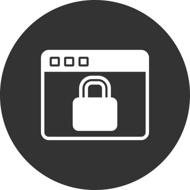 Basit web arayüzü simgesi, vektör illüstrasyonu