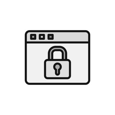 Basit web arayüzü simgesi, vektör illüstrasyonu