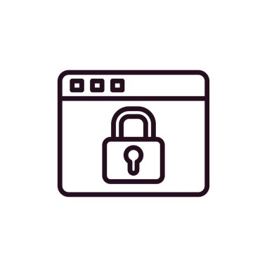 Basit web arayüzü simgesi, vektör illüstrasyonu