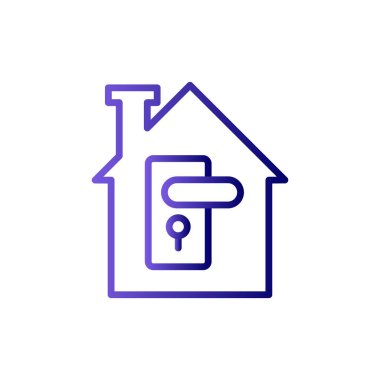 Ev. Web simgesi basit bir illüstrasyon. Tutma 