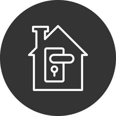 Ev. Web simgesi basit bir illüstrasyon. Tutma 