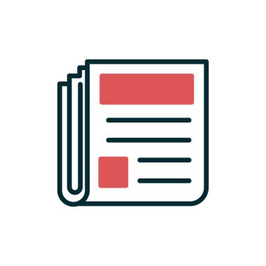 gazete simgesi vektör illüstrasyonu