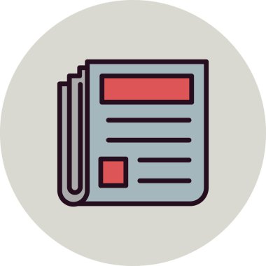 gazete simgesi vektör illüstrasyonu