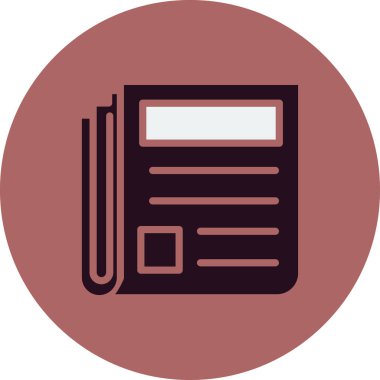 gazete simgesi vektör illüstrasyonu