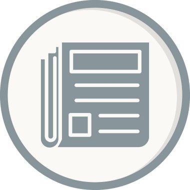 gazete simgesi vektör illüstrasyonu