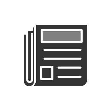 gazete simgesi vektör illüstrasyonu