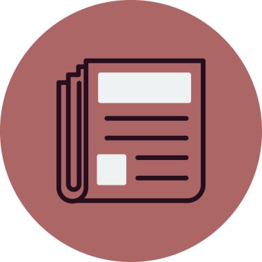 gazete simgesi vektör illüstrasyonu