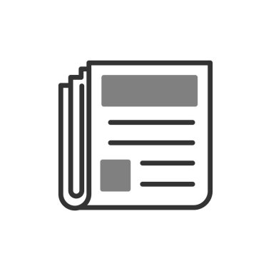 gazete simgesi vektör illüstrasyonu